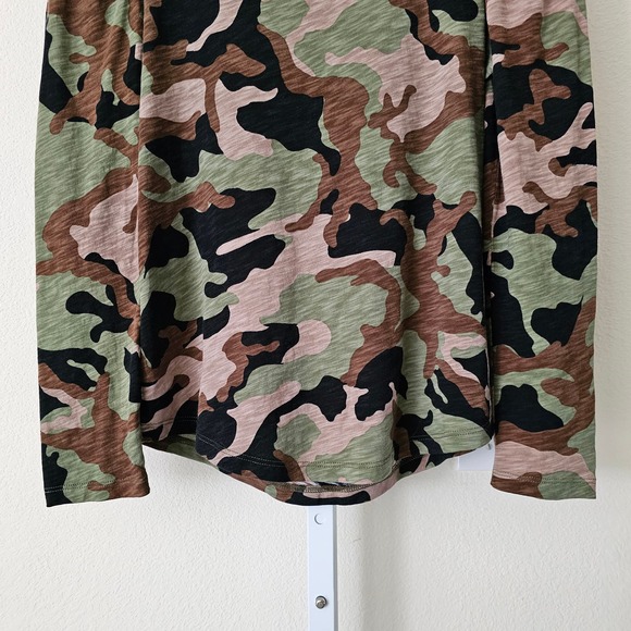 VERONICA BEARD Porter Camouflage Print Puff Long Sleeve Pullover Top Sz XS - Picture 5 of 12